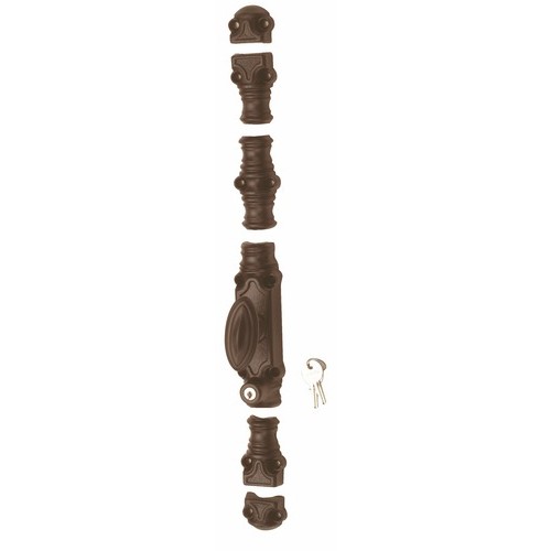 Crémone en applique en fonte pour menuiserie bois - RY 60 noir
