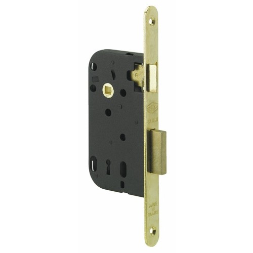 Serrure à larder - axe à 50 mm - têtière laitonnée - Multibat 240000