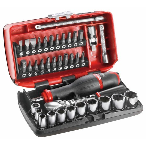 Coffret compact 38 outils douilles -Cliquet 1/4