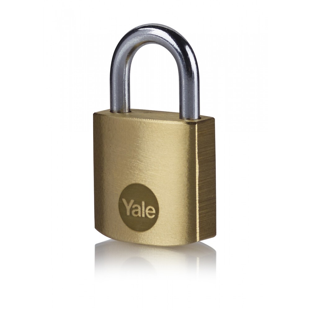 Cadenas en laiton 25 mm anse en acier 3 clés incluses YALE Bricozor