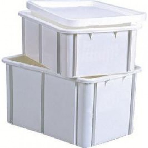 Bac gerbable en plastique blanc