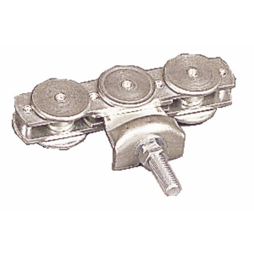 Roulette à boulon triple pour porte coulissante - charge 400 kg