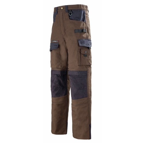 Pantalons Work attitude marron/noir