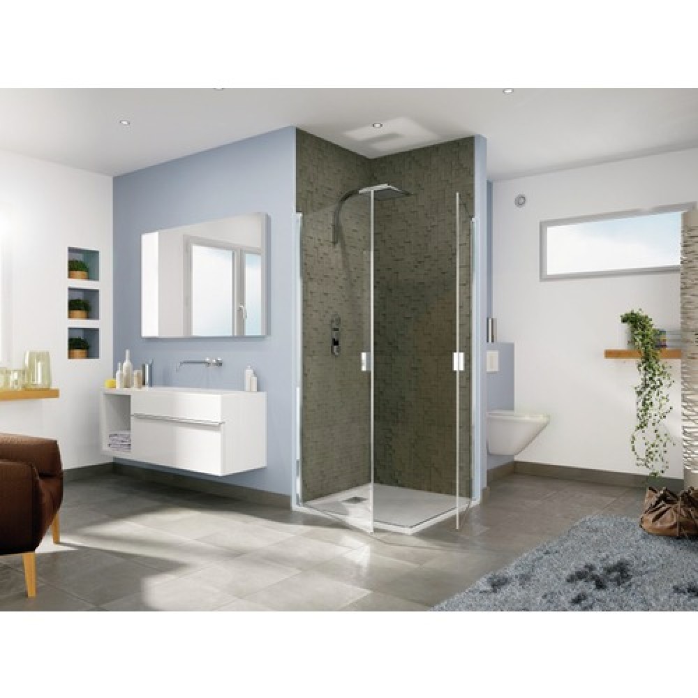 Paroi de douche d'angle portes pivotantes Smart Solo P KINEDO