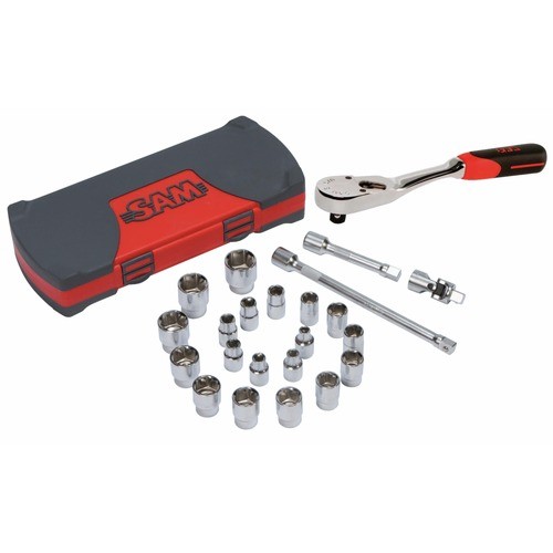Coffret 23 outils cliquet, douilles de chantier 1/2
