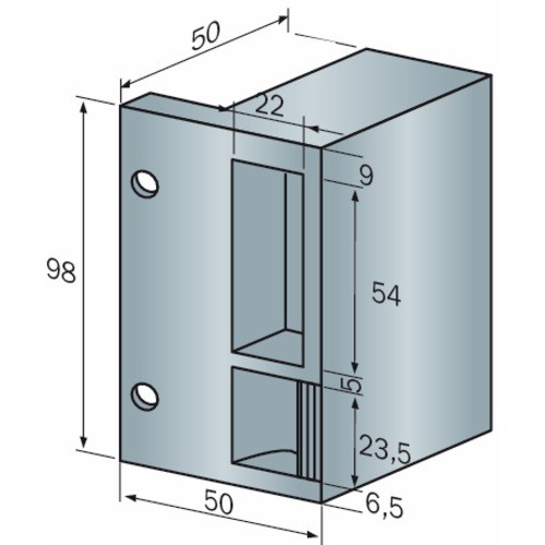 Gâche électrique 12V en applique Beugnot n°2, à rupture