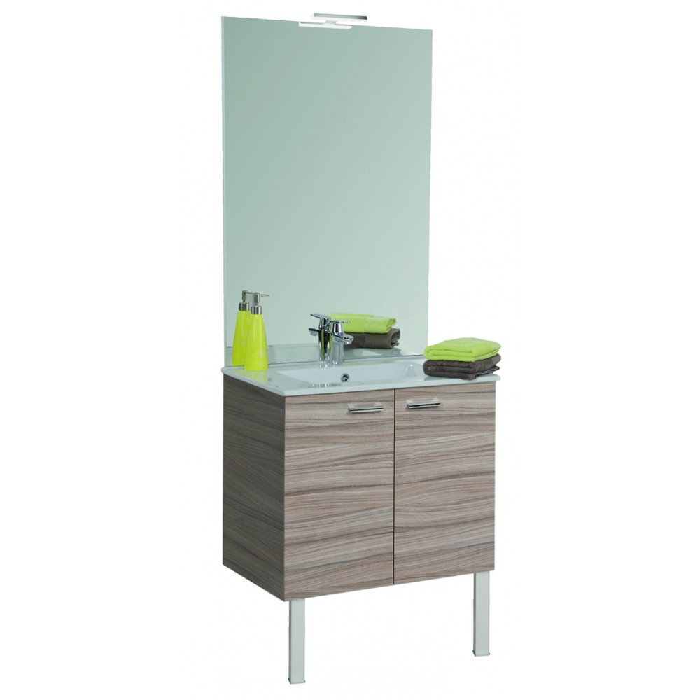 Meuble de salle de bains complet largeur 60 cm angelo néova ...