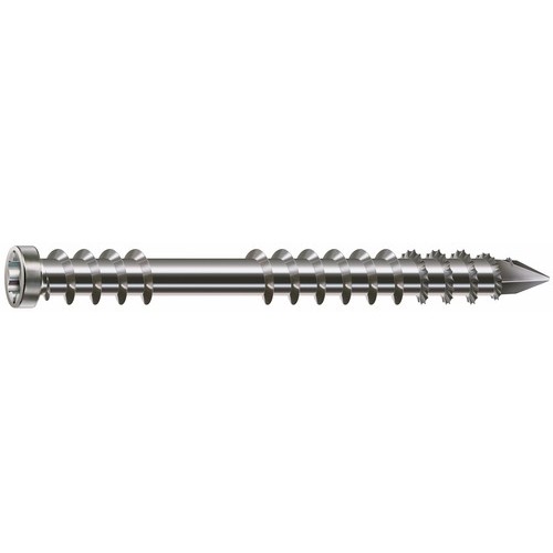 Vis SPAX Deck pour terrasse bois, inox A2, double filet, tête cylindrique réduite
