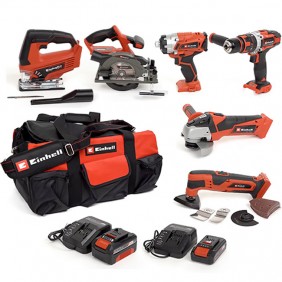 Pack 6 machines 18V + batteries + sac de transport EINHELL