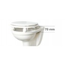 Schéma - Abattant double rehaussé de 70 mm - blanc - Tradition OLFA