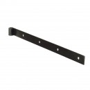 Penture droite bout carré Ø16 40×6 mm - trous carrés de 7,5 mm - noir BURGAUD