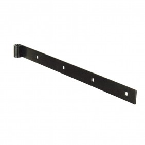 Penture droite bout carré Ø16 40×6 mm - trous carrés de 7,5 mm - noir BURGAUD