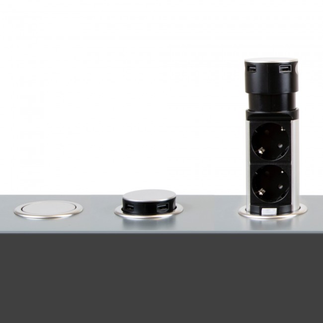 Multiprises à encastrer - rétractable - 4 prises - Vertikal Push 60 - Bricozor 5.jpg EMUCA