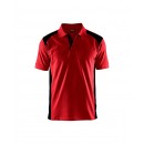Polo de travail en coton piqué 3324 - rouge et noir BLAKLADER