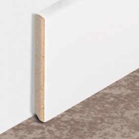 5 plinthes murales arrondies MDF à coller - longueur 2200 mm - blanc DINAC