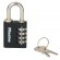 Cadenas à code 4 chiffres avec clé de secours - finition noir - varié