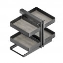 Panier coulissant extractible d'angle Harmony en acier anthracite EMUCA