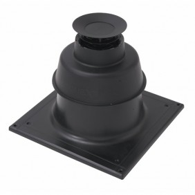 Terminal de cherminée noir  pour flexible de 80 mm - Econext TEN