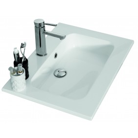 Plan vasque en résine blanc - 60 cm - Angelo Néova