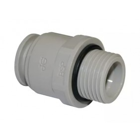 Union simple M15x21 acétal gris pour tube Ø15 mm John Guest