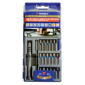 Coffret de 33 embouts de vissage PRECISION avec porte embout et tournevis TIVOLY