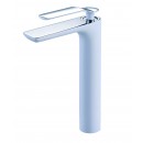 Mitigeur de lavabo rehaussé - chromé et blanc - Addict White PAINI