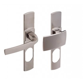 Poignée de porte sur plaques palières - aluminium - Artis VACHETTE