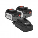 Pack 2 batteries 20V 4,0Ah et chargeur - KS 20V4-1-DUAL KONNER & SOHNEN