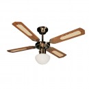 Ventilateur de plafond avec globe luminaire - diamètre 107 cm - Bali FARELEK