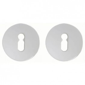 Rosaces clé L pour clé simple - nylon - blanche RAL 9016 - ZD NORMBAU
