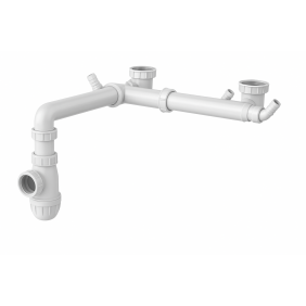 Vidage gain de place - 2 cuves - siphon réglable VALENTIN