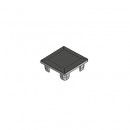 Cache noir standard pour bout de profilé aluminium - système Cadro HETTICH