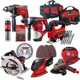 Pack 6 machines filaires + consommables + sacs de transport EINHELL