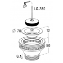 Schéma bonde évier inox 0204014 Nicoll NICOLL