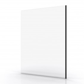 Paroi de douche fixe Parma 2 noir - verre transparent - 140 cm AURLANE