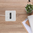 Passe-câble carré - à encastrer - bureau - blanc - lot de 6 - Plastwin - Bricozor 3.jpeg EMUCA