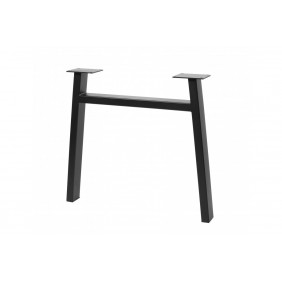 Pied de table en H style industriel en acier noir mat SYNERCIA