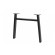 Pied de table en H style industriel en acier noir mat