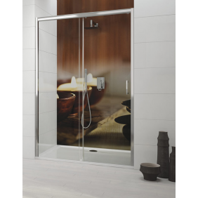 Porte de douche - 120cm - vitrage transparent - Version Droite - Tyxo LEDA