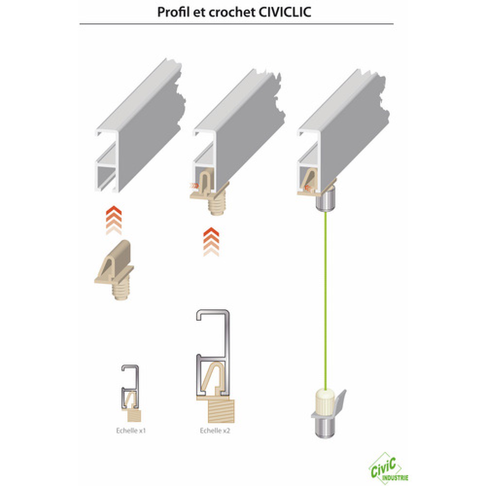 Kits cimaise Civiclic prêts-à-l'emploi pour fixation tableau avec fils  transparent – Cimaises Civic