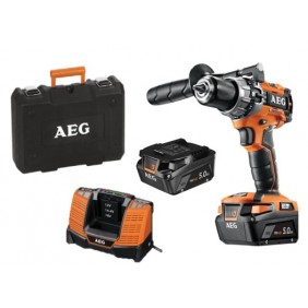 Perceuse à percussion Brushless 18V + 2 batteries 5Ah + coffret - BSB18C2BL-502C AEG Powertools