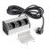 Multiconnecteur V Dock aluminium - 3 prises Schuko - anodisé mat