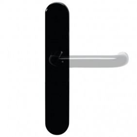 Plaques bec-de-cane pour poignées de porte - polyamide noir - 111 HEWI