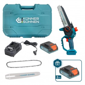 Mini tronçonneuse sans fil 20V + batterie 2Ah et chargeur - KS MCS20V-8 Case PLUS KONNER & SOHNEN