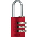 Cadenas à code personnalisable - corps aluminium anodisé - 145 - rouge ABUS
