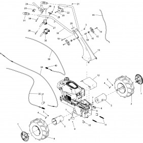 Pièces détachées pour Minieffe - paire de roues et guidon V23 EUROSYSTEMS