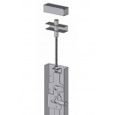 Kit points haut et bas pour serrure bandeau en applique axe 50 mm DEVISMES