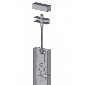Kit points haut et bas pour serrure bandeau en applique axe 50 mm DEVISMES