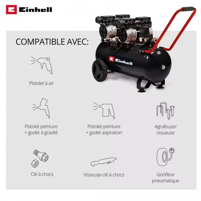 Compresseur à air silencieux - TE-AC 270:50 Silent Plus - Bricozor 6.jpeg EINHELL