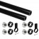 Tube de penderie rond 28 mm - alu - avec supports - par 2